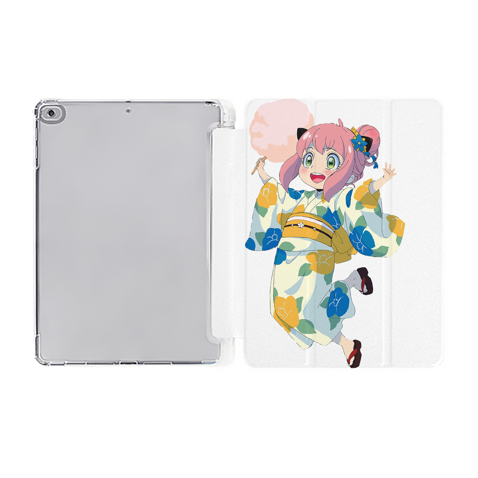 （画像用） SPY×FAMILY间谍家家酒 IPad ケース ペン収納付き 三つ折りスタンド PUレザー×シリコン 対応機種9.5/10.5/10.9インチ